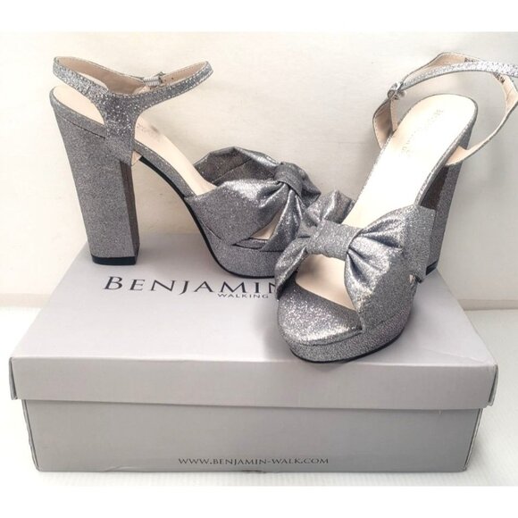 Touch Ups Women's Sailor Heeled Sandal Size 8.5M Pewter - Picture 1 of 9